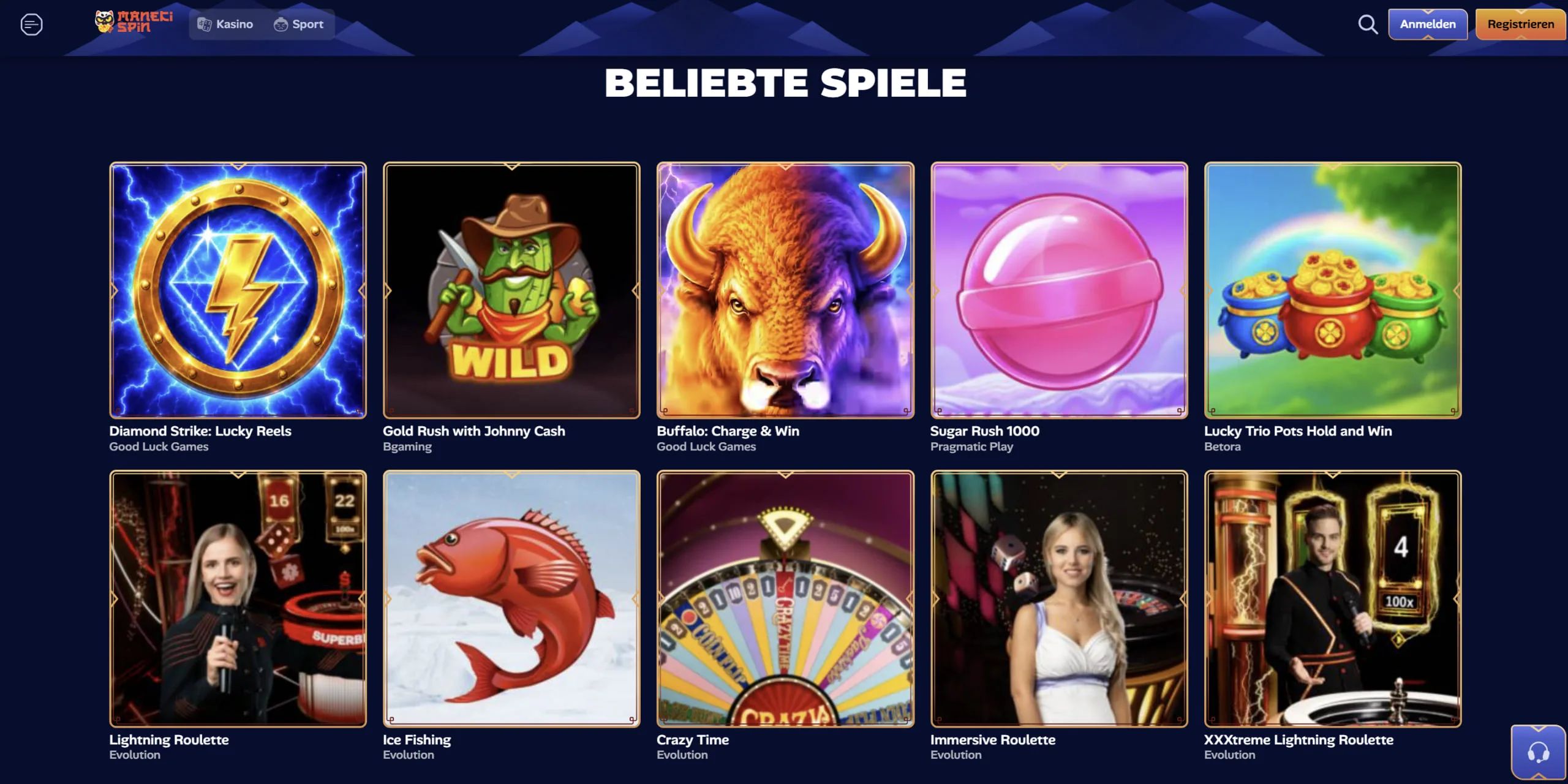 Manekispin Casino Spiele